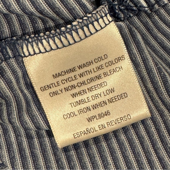 Greg Norman Collection Blue and Gray Polo Shirt with Subtle Stripes - Picture 3 of 6